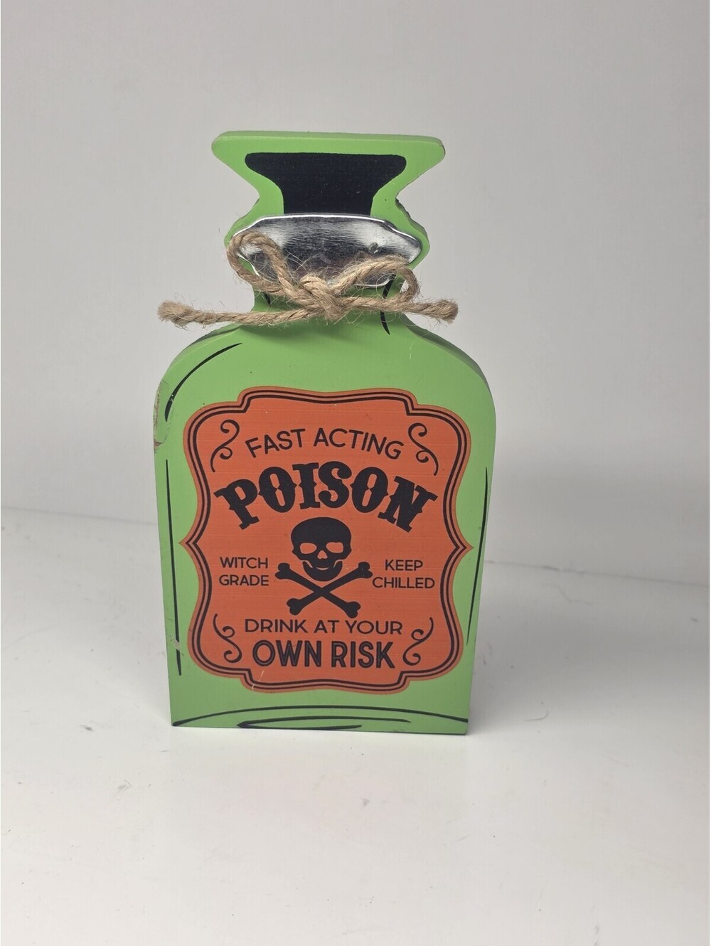 New! "Poison - Witch Grade" Bottle Halloween Wood Sign Fall Decor Tier Trays